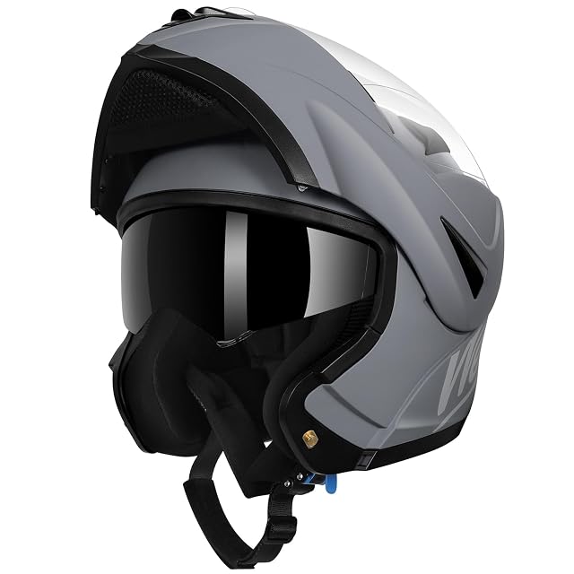 Westt modular helmet with the chin bar in the raised position