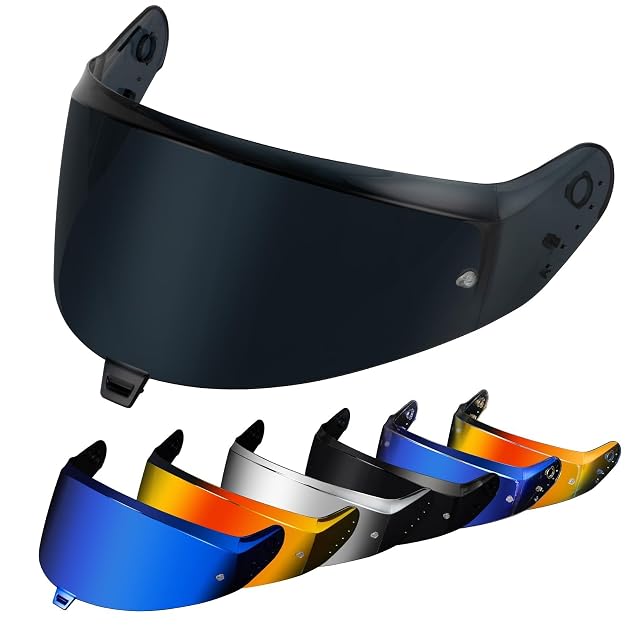PSLER dark replacement visor for a Shark helmet